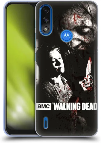 Vista 14 de Head Case Designs Officially Licensed AMC The Walking Dead Blood Bath Daryl Gore Soft Gel Case Compatible with Moto E7 Power/Moto E7i Power