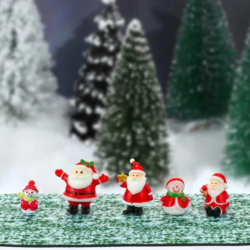 Vista 6 de Frienda Accesorios de Pueblo Navideño Carreteras y Calles del Departamento de Pueblo Tapete de Hierba Cubierto de Nieve de Pueblo en Miniatura