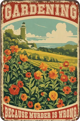 Vista 5 de Letrero creativo de metal de 8 x 12 pulgadas, divertido letrero personalizado, arte de pared vintage, letreros de hojalata de flores, regalos
