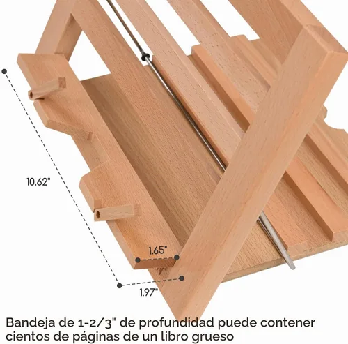 Vista 6 de MEEDEN Soporte para libros con clips de soporte de página: 13.39" x 9.25