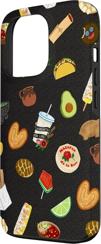 Vista 2 de Funda para iPhone 13 Pro Black Antojitos Mexican Food Latino Tacos Pan Dulce