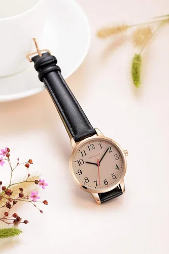 Vista 3 de BRIGADA - Reloj de mujer elegante reloj para mujer correa de cuero reloj de chicas para mujer impermeable