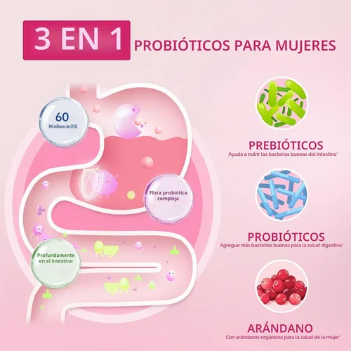 Vista 3 de DVO Probióticos vaginales para mujeres, equilibrio de pH, 60 mil millones de UFC con prebióticos y lactobacilos, olor saludable, equilibrio