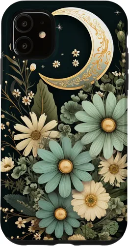Vista 8 de Sage Green Wildflower Floral Moon Flower Botanical Case for iPhone 17