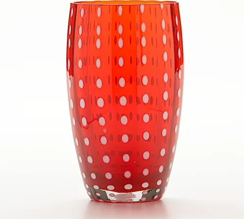 Vista 7 de Zafferano Perle Beverage Amber (juego de 2) 16 onzas líquidas, 5.3 pulgadas de altura, cristal de Murano de colores Ámbar