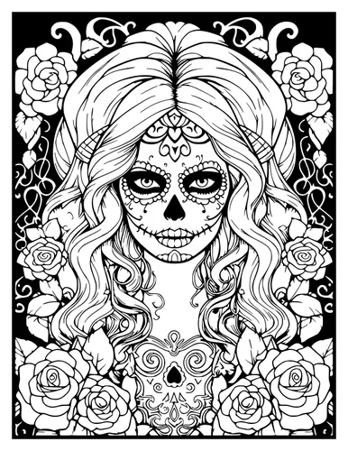 Vista 11 de Halloween Coloring Book For Adults with Spooky Holiday Designs