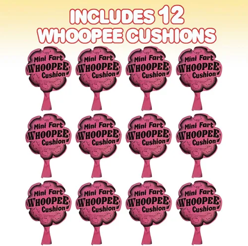 Vista 2 de ArtCreativity Juego de 12 cojines Whoopee para niños, divertidos cojines Whoopee que hacen ruido, juguete de broma de pedo, regalo novedoso de broma