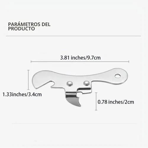 Vista 6 de NACOLUS Abrelatas manual de acero inoxidable para acampar, abrebotellas portátil (2 piezas)