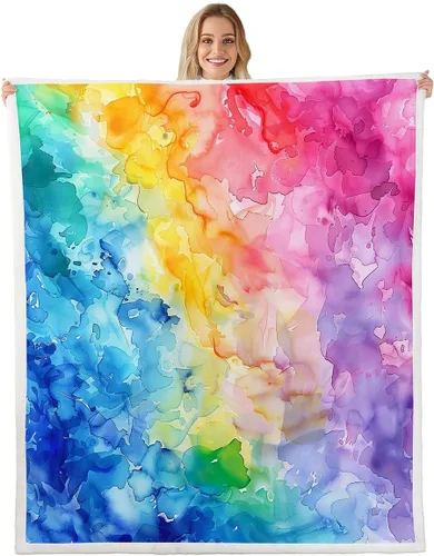 Vista 8 de Erosebridal Black Blue Triangles Square Fleece Throw Blanket 40"x50" - Ultra-Soft for Couch Sofa Bed,3D Geometric Pattern Sherpa Blanket,Abstract