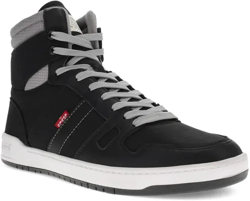 Vista 5 de Levi's BB Hi CZ - Botas de deporte casuales de moda para hombre, NegroGris
