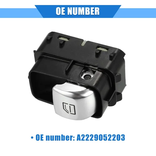 Vista 6 de Interruptor de control de ventana compatible con Mercedes-Benz Clase C W205 GLC Serie completa 2015-2020, plástico duradero negro