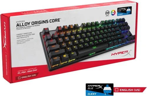 Vista 11 de HyperX Alloy Origins Core - Teclado mecánico para juegos tenkeyless, luz controlada por software y personalización macro, factor de forma compacto