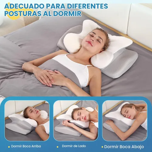 Vista 3 de Almohada cervical para cuello y hombro, almohada de espuma viscoelástica de contorno, almohada ergonómica de apoyo para el cuello para espalda