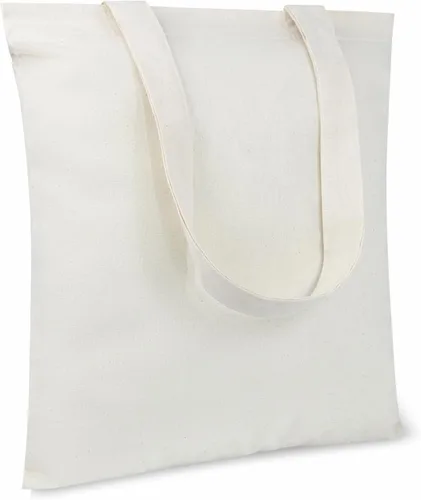 Vista 13 de TOPDesign Paquete de 10 bolsas de mano económicas de algodón de 11.8"x13", bolsas de tela ligeras y pequeñas reutilizables para compras de Beige