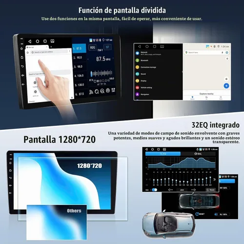 Vista 5 de [4G+64G] Radio de coche para Mazda 2 2007-2014 con CarPlay Android Auto, pantalla táctil de 9 pulgadas, Android 15 Mazda 2 estéreo para automóvil