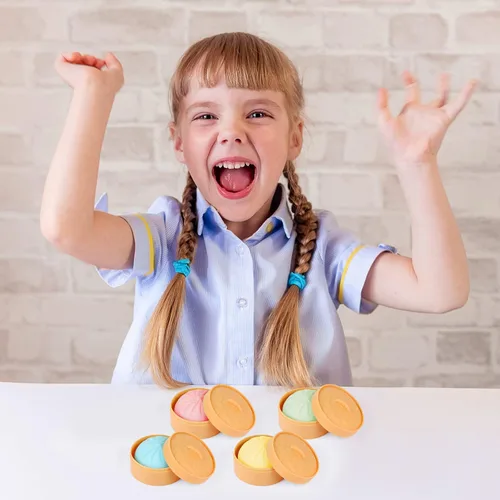 Vista 7 de MEIEST - Juego de 4 bolas antiestrés esponjosas y coloridas, juguete sensorial para aliviar la ansiedad, juguete para apretar masa, panecillo
