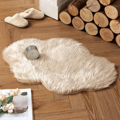 Vista 22 de MIULEE Alfombra de Área de Lujo Súper Suave y Esponjosa de Piel Sintética Rectangular Alfombra Decorativa de Felpa Shaggy para Mesita de Noche Sofá