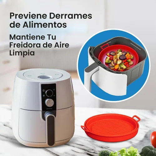 Vista 7 de Lotteli Kitchen - Forro plegable de silicona para freidora de aire, 2