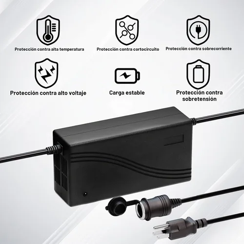 Vista 4 de Convertidor de CA a CC, JRing 110-220V a 12V 20A 240W Adaptador de corriente para encendedor de cigarrillos de coche, refrigerador de coche