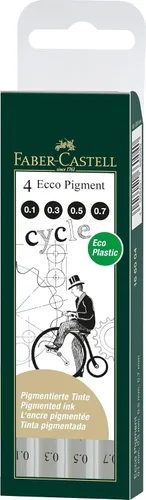Vista 8 de Faber-Castell Ecco Pigment - Bolígrafo de punta de fibra, 0.016 in, color negro