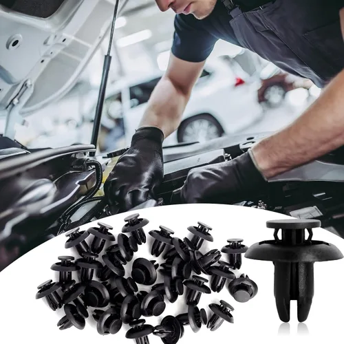 Vista 5 de 20 piezas de clip de retención tipo de empuje para defensa, motor, forro de guardabarros, compatible con Mazda B45A-56-146A 90118-WB048