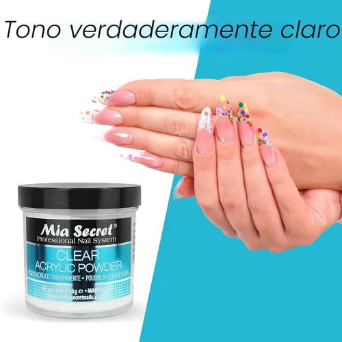Vista 6 de Mia Secret - Polvo acrílico transparente, 4 onzas