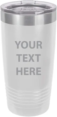 Vista 13 de Taza de café personalizable con texto personalizable y grabado láser de 20 onzas Azul