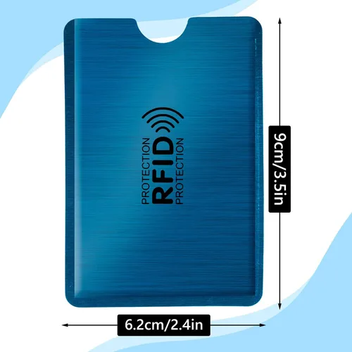 Vista 2 de RAYNAG Paquete de 25 fundas de bloqueo RFID para tarjetas de crédito, tarjetas de identificación, protección de identidad, cubiertas de papel