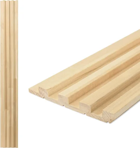 Vista 26 de Art3d Paneles de pared de madera de listones para decoración de interiores y techos, paquete de 4 muestras, 6 x 5.7 pulgadas.