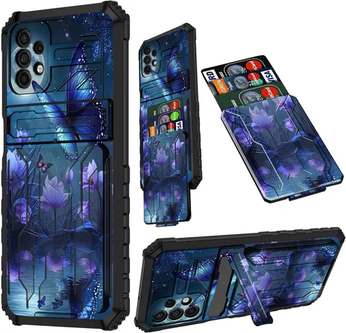 Vista 83 de Funda para Samsung A13 5G, Galaxy A13 5G con tarjetero desmontable atril resistente a prueba de golpes funda protectora para Samsung Galaxy A13 Gato