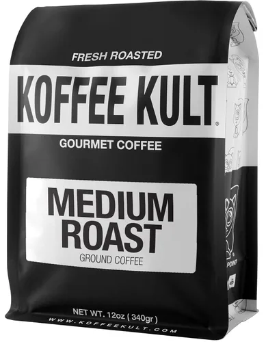 Vista 4 de Koffee Kult Café molido suave y sabroso, tostado medio, perfecto para una taza relajante en cualquier momento (tostado medio, 12 onzas)