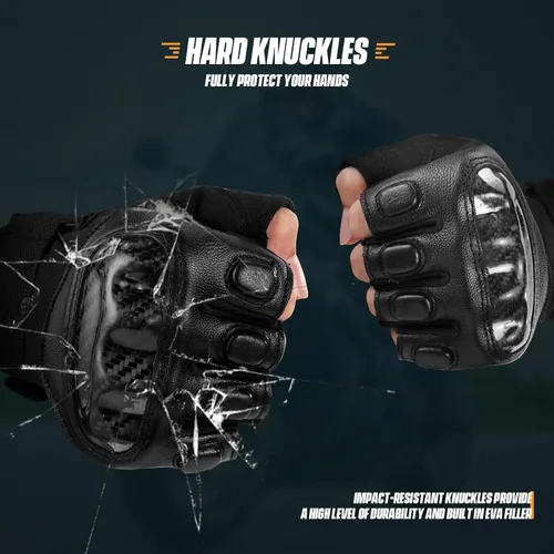 Vista 3 de OOPOR Guantes de motociclismo, guantes de ciclismo para hombres y mujeres, guantes de bicicleta sin dedos, guantes de bicicleta para levantamiento