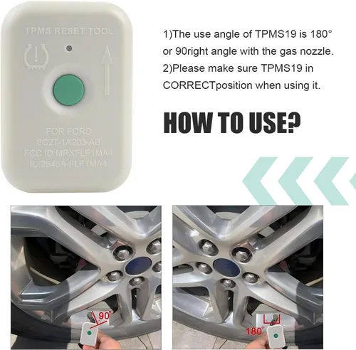 Vista 5 de TPMS 19 Restablecimiento de presión de neumáticos, herramienta de programación de sensor de reinicio TPMS, accesorio OEM de repuesto #8C2T-1A203-AB