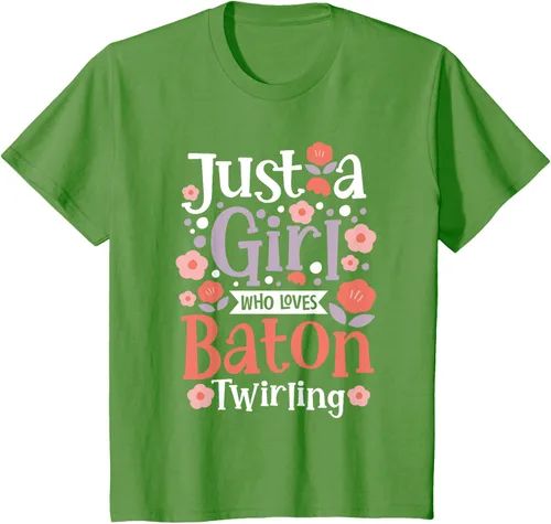 Vista 57 de A Girl Who Loves Baton Twirling - Camiseta de giro Majorette Twirler, Negro