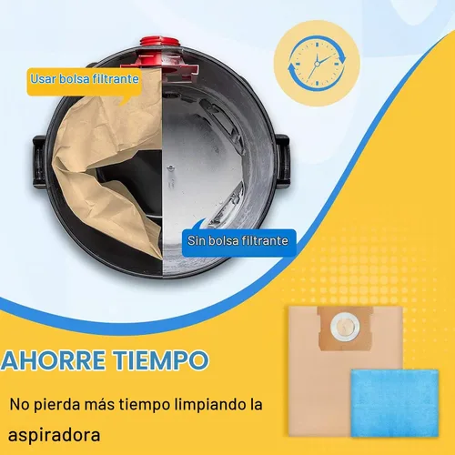 Vista 4 de 19-3100 Shop Vac Bags compatibles con aspiradora Stanley de 5-8 galones