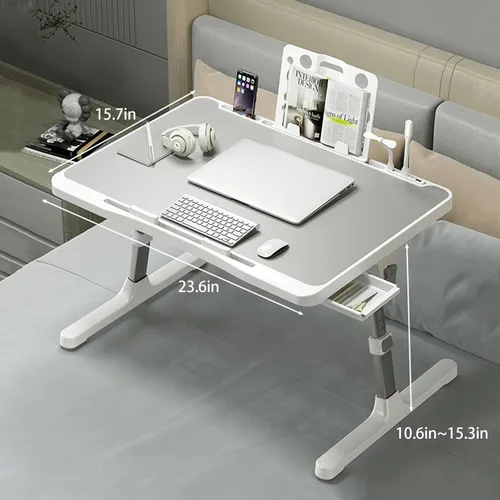 Vista 2 de SIDIANBAN Escritorio para computadora portátil para cama, mesa de cama Negro