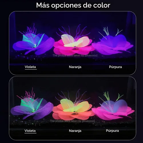 Vista 4 de Decoración de acuario de coral de silicona que brilla