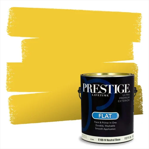 Vista 5 de PRESTIGE Pinturas de pintura exterior e imprimación en uno, 1 galón, plano, combinación comparable de Benjamin Moore* Pila de heno