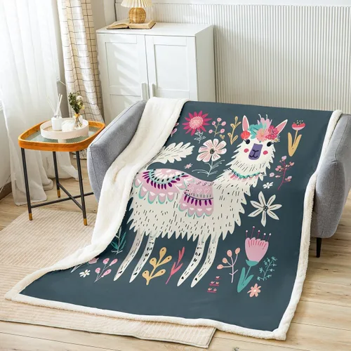 Vista 15 de Feelyou Butterfly Throw Blanket Butterflies Print Soft Fleece Sherpa Cozy Fuzzy Plush Warm Glitter Colorful Fuzzy Plush Throw Animal 40"x50" for Bed