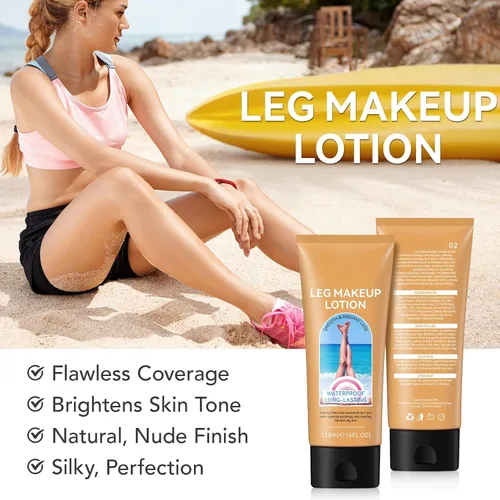 Vista 2 de Maquillaje de piernas impermeable sin transferencia, cubierta de tatuaje impermeable, cobertura de venas de piernas, maquillaje para venas