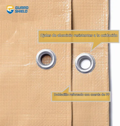 Vista 4 de GUARD SHIELD Lonas resistentes impermeables beige Plus + 8 x 10 pies grandes de 12 mil