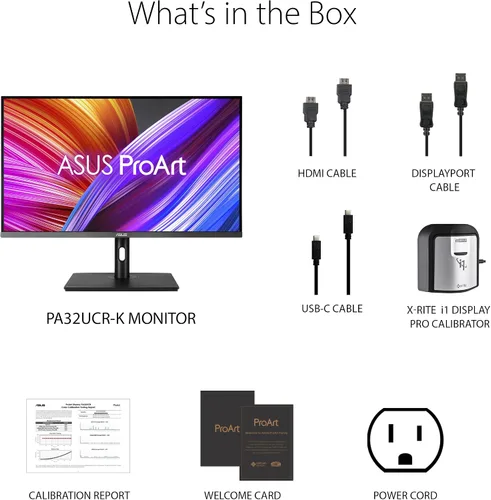 Vista 15 de ASUS ProArt PA32UCR-K Monitor profesional 4K HDR USB-C de 32 pulgadas