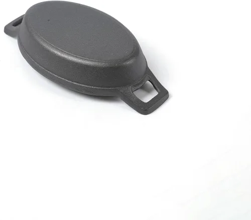 Vista 5 de HAWOK Mini platos ovalados de hierro fundido con una bolsa de almacenamiento, 6.1 x 3.85 pulgadas, 8 onzas, 4
