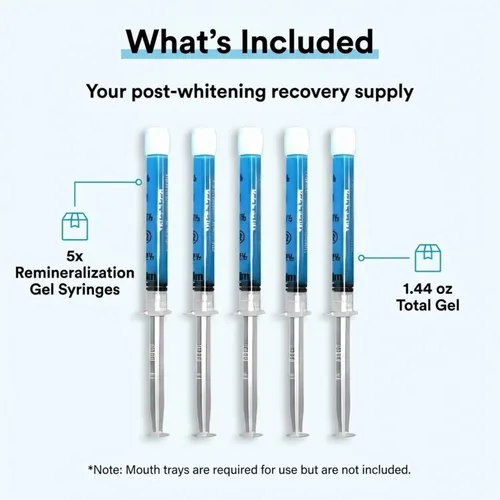 Vista 9 de Gel de remineralización, 5 jeringas de gel. Remineraliza y reduce la sensibilidad de los dientes después del blanqueo.