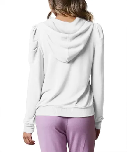 Vista 2 de Langwyqu Sudaderas casuales con capucha para mujer, con bolsillos, cremallera completa, manga larga, elástica, ligera