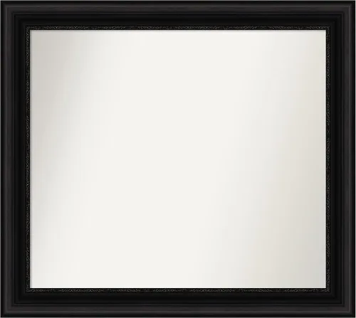 Vista 683 de Amanti Art Espejo personalizado, espejo de baño negro puente, espejo de pared o espejo de tocador de baño sobre el fregadero (26 x 26 pulgadas)