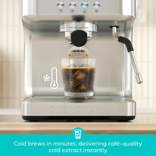 Vista 6 de CASABREWS Ultra Pro 20 Bar Espresso Machine with Fast Heating System Silver