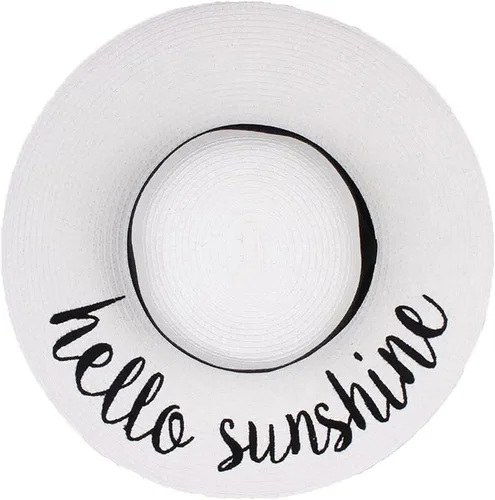 Vista 4 de Funky Junque Women's Sun Hat Embroidered Sayings