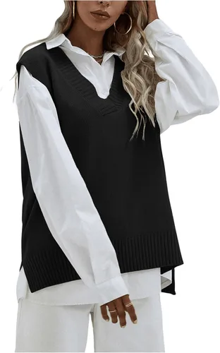 Vista 3 de SweatyRocks Chaleco sin mangas con cuello en V para mujer