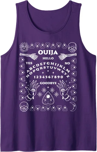 Vista 3 de Ouija Junta Planchette Tank Top Negro